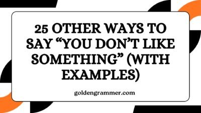 Other Ways to Say “You Don’t Like Something”